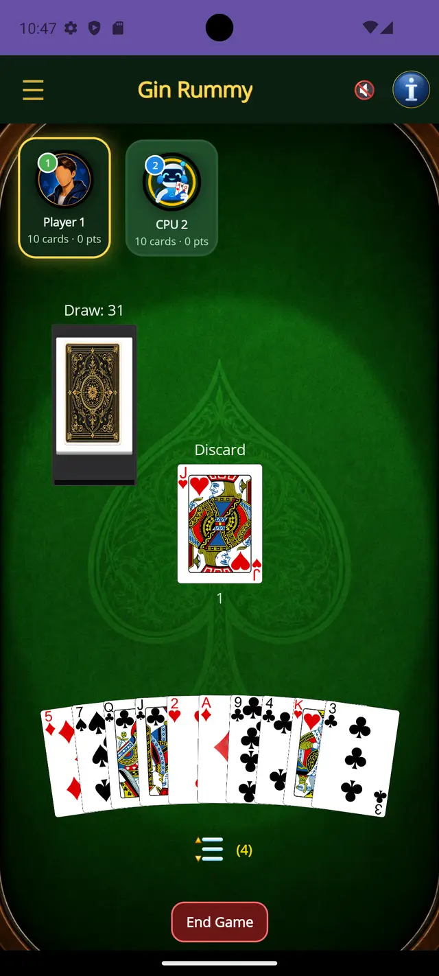 Gin Rummy — The deal