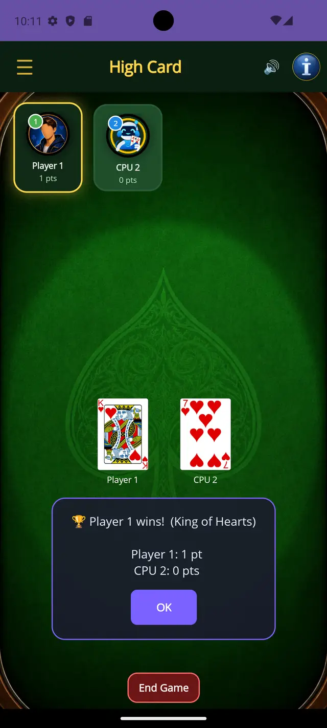 Hohe Karte — Round complete