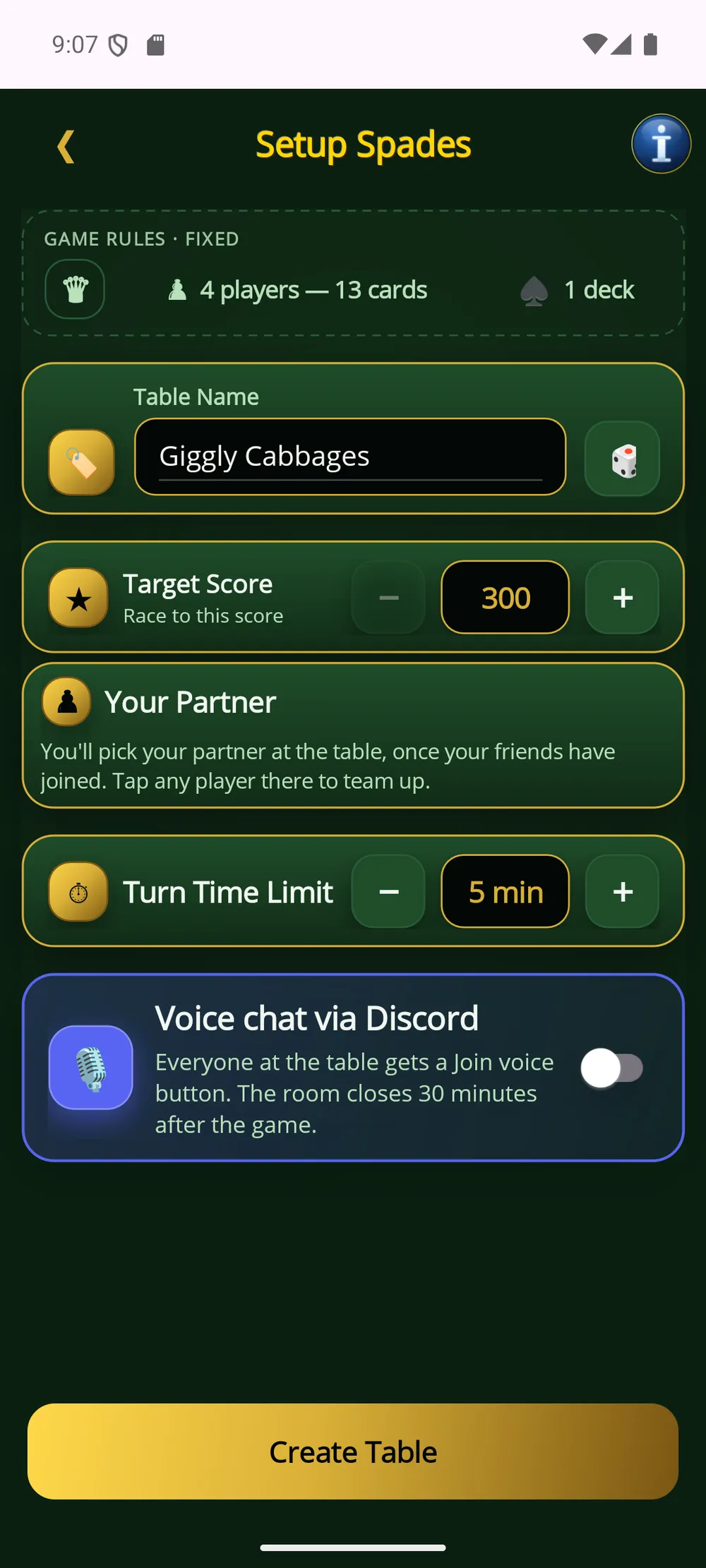 Card Games app — Set the house rules