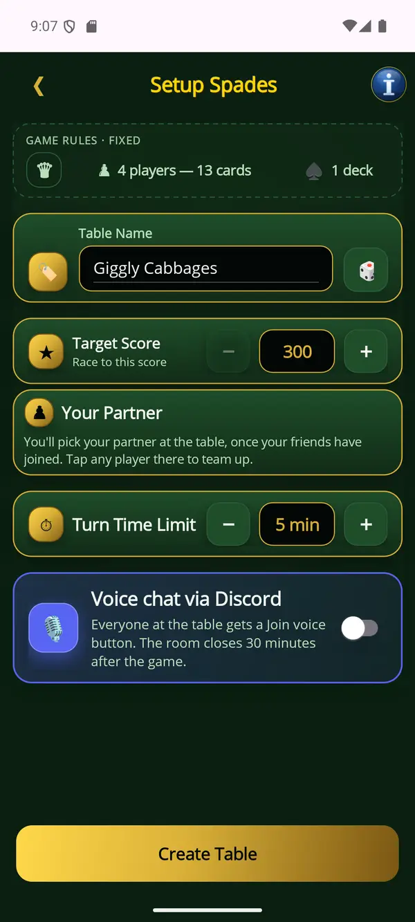 Card Games app — Set the house rules